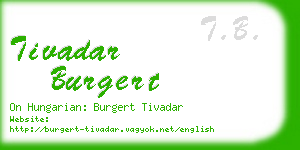 tivadar burgert business card